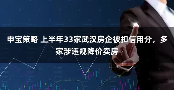 申宝策略 上半年33家武汉房企被扣信用分，多家涉违规降价卖房